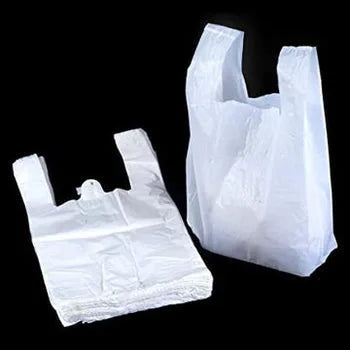 2000 Piece Premium Jumbo White Plastic Carriers Shopping Bags