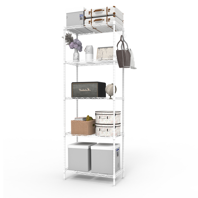 5-layer display rack with adjustable layer spacing, plug-in deformable ...