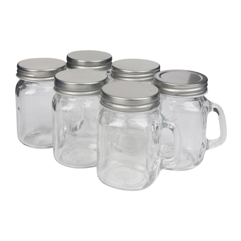 Love Story Set of 6 Vintage Mini Jars