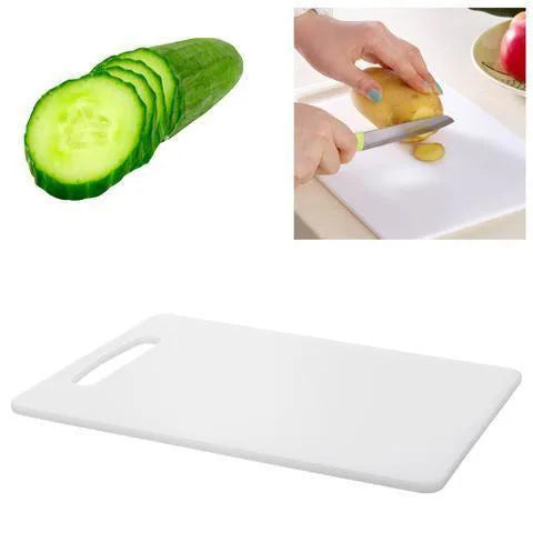 Plastic Kitchen Chopping Board White Large