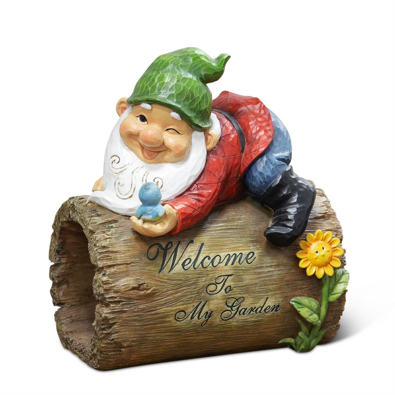 "Country Living" Garden Gnome Sign ''Welcome To My Garden''