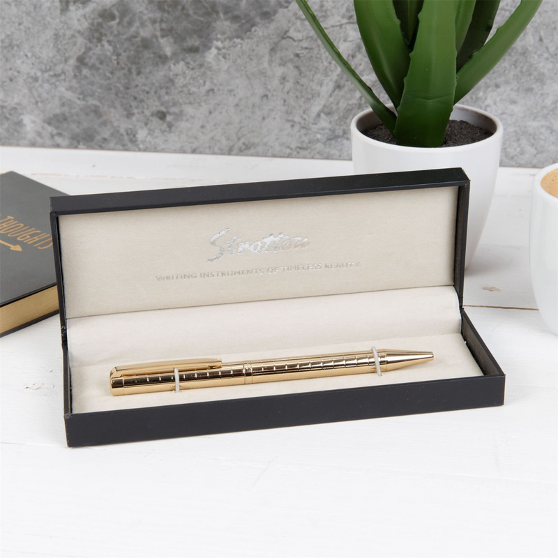 Stratton Ballpoint Pen - Titanium Gold Finish