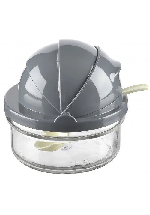 Ttz Shutter Sugar Pot Glass 420Ml Assorted Lid Colours