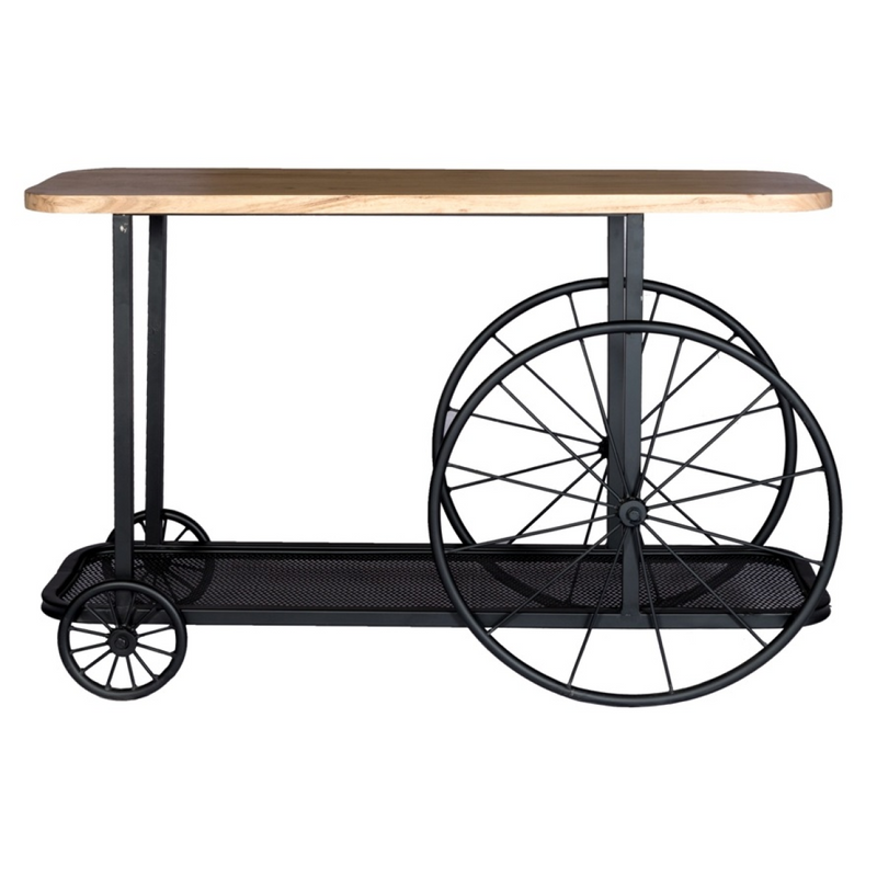 Source Wheel Table Craft Wheel Console Table — InStock