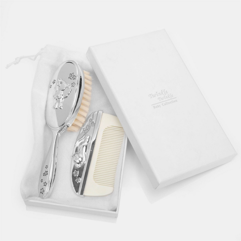 Twinkle Twinkle Silverplated Brush/Comb Set