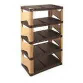 Rattan Eco Plastic Shoe Storage Rack 5 Tier