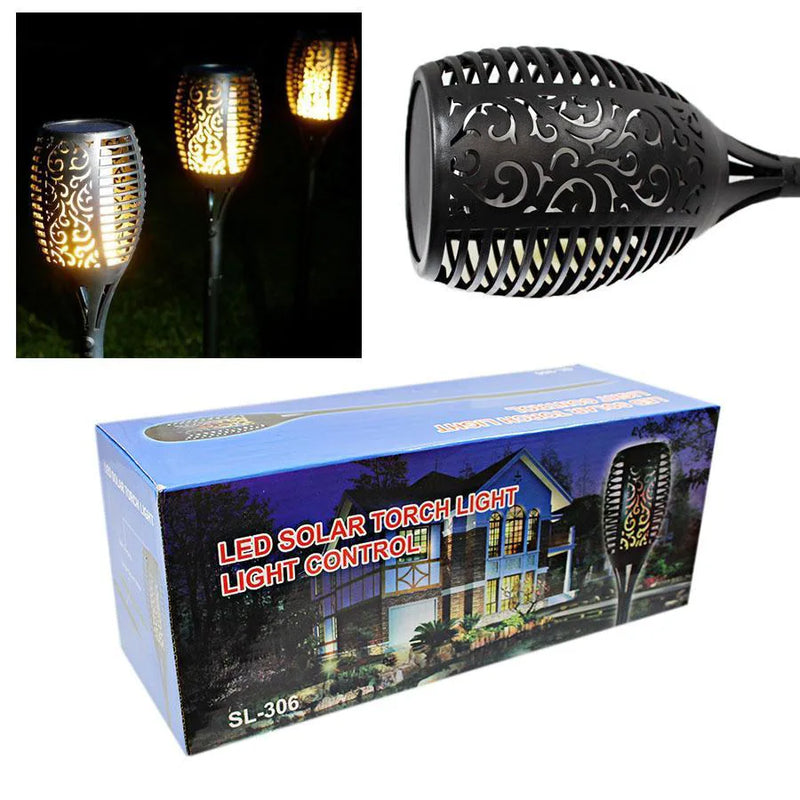 Solar Garden Lights Outdoor Waterproof Led Flickering Flames Torch