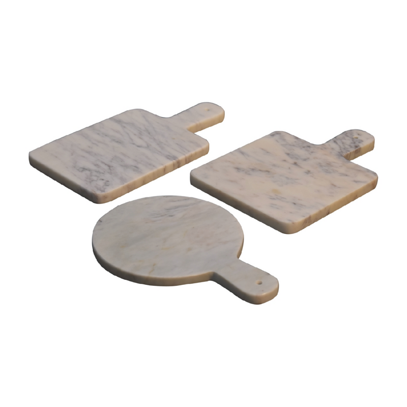 Artisan Furniture Kitchen Accessories - White Marble Chopping Board Set