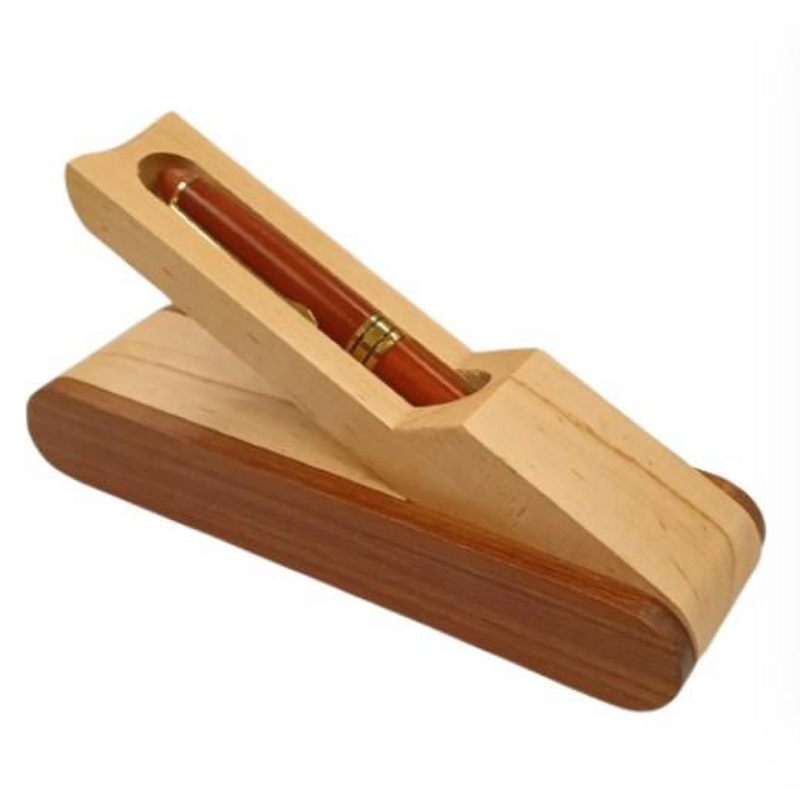 Imperial Wooden Light Brown Gold Trim Ballpoint Pen Gift Set With Handmade Stylist Wooden Box IMP359MR  - CLEARANCE MIGHT NEEDS RE-REFILL