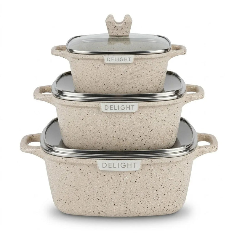 Die Cast Casserole Cream 3 – Piece Set
