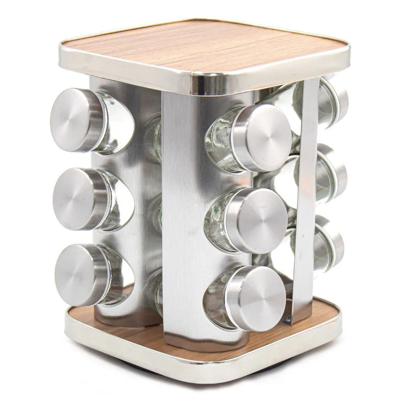 Durane Revolving Spice Rack Square 12 Jars (Parcel Rate)