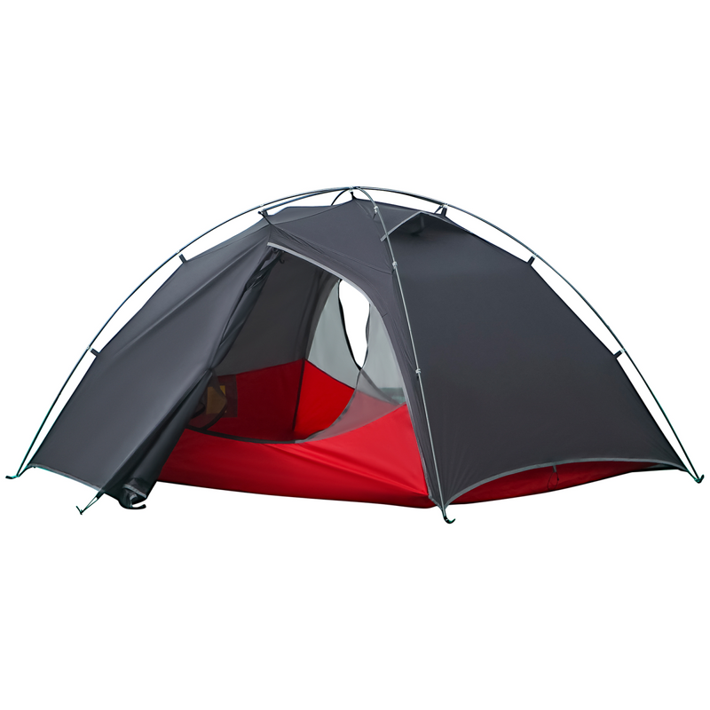 Camping Tent Compact 2 Man Dome Tent for Hiking Garden Dark Grey