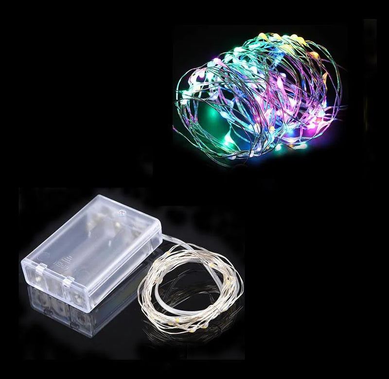 Led Christmas Fairy Light String Battery Operated Multicolour
