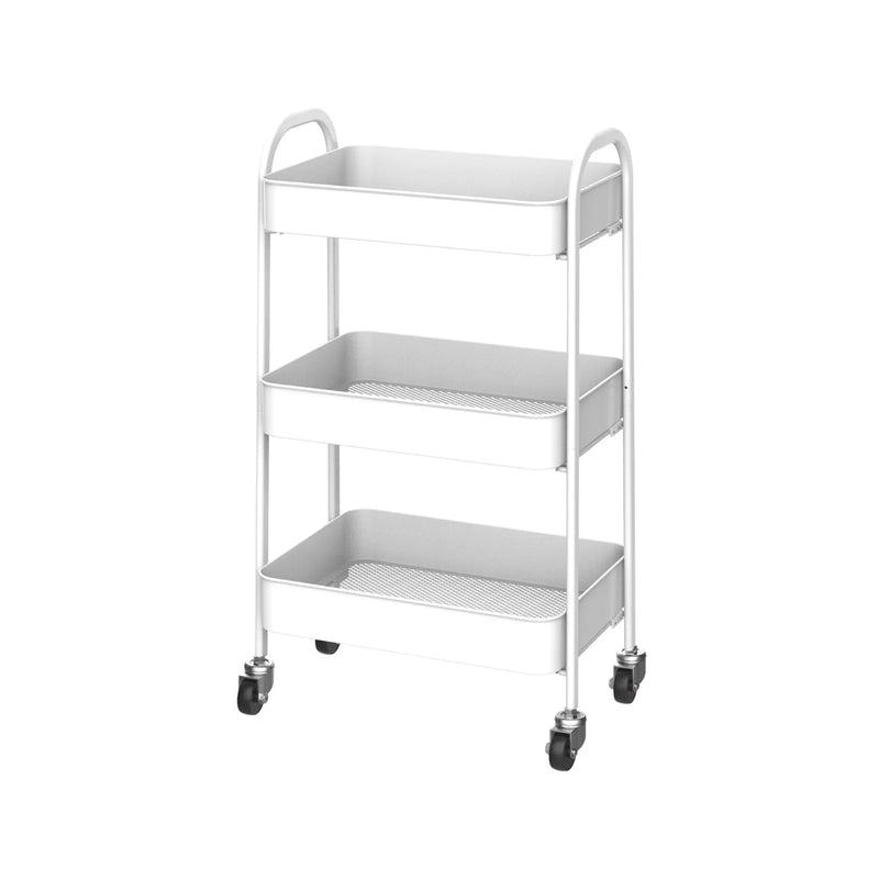 Sq Professional Durane Kitchen Trolley Storage Rack 3 Tier White