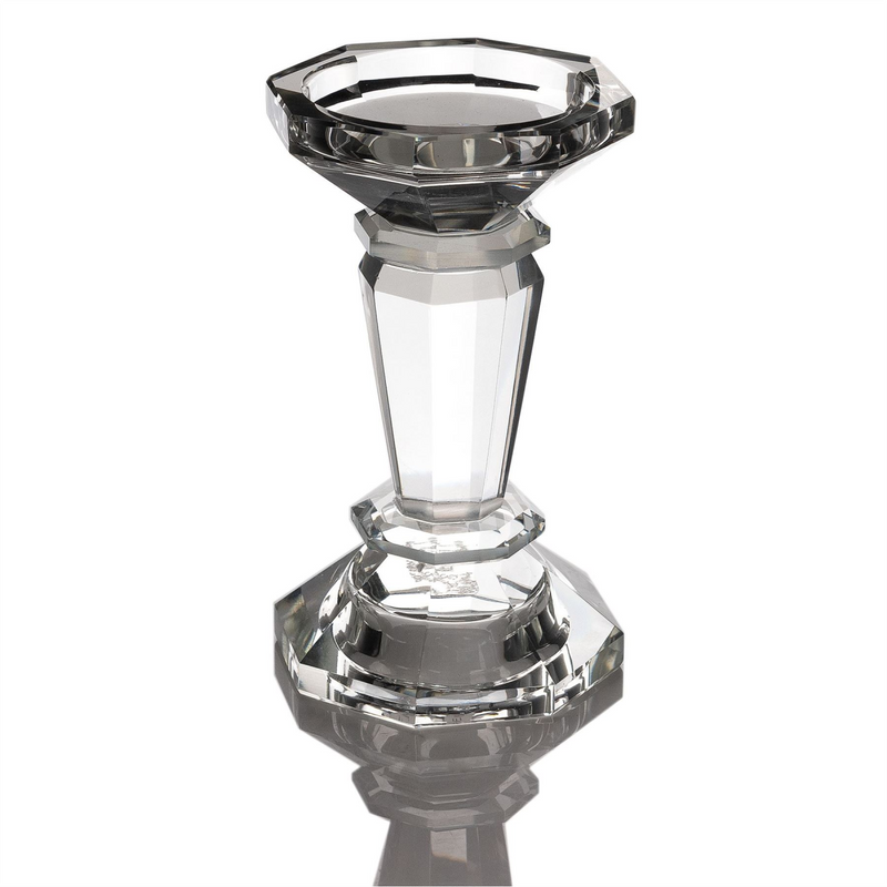 Hestia Crystal Candle Holder 14cm