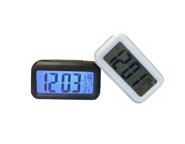 Bedroom Lcd Digital Display Alarm Clock Assorted Colours