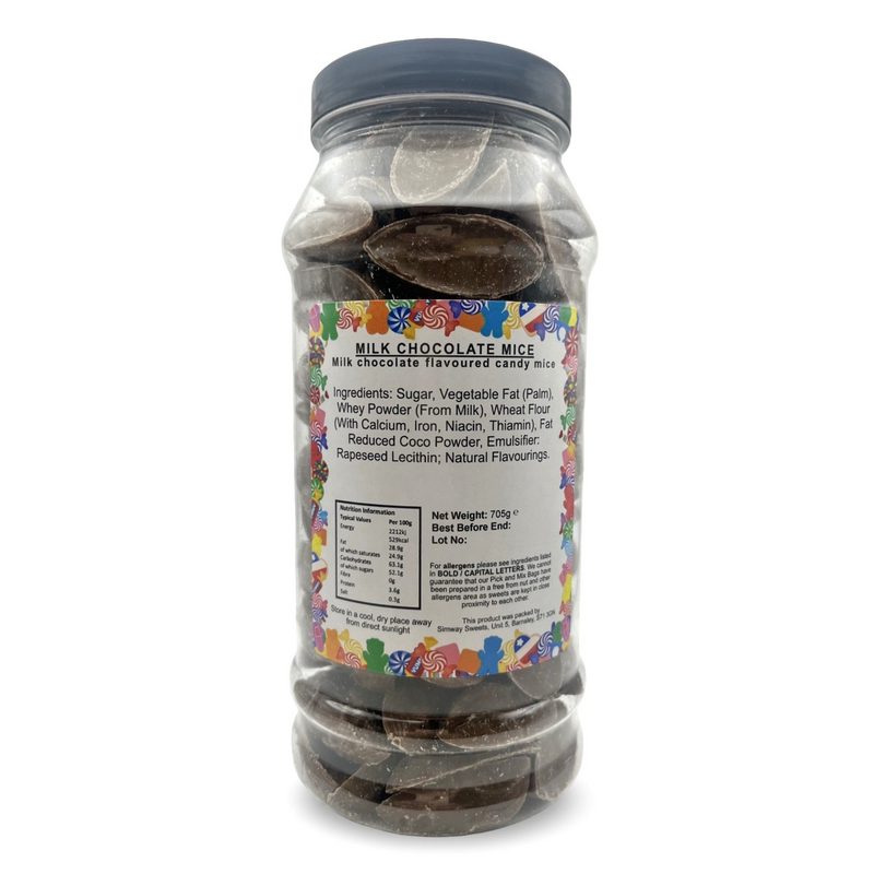 Milk Chocolate Mice Retro Sweets Gift Jar - 705g