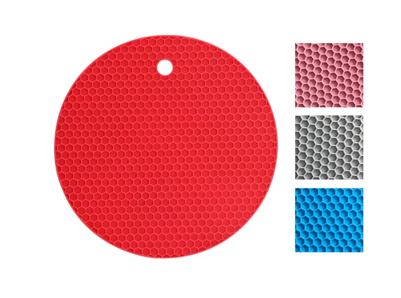 Round Silicone Pan Coaster Trivet Assorted Colours