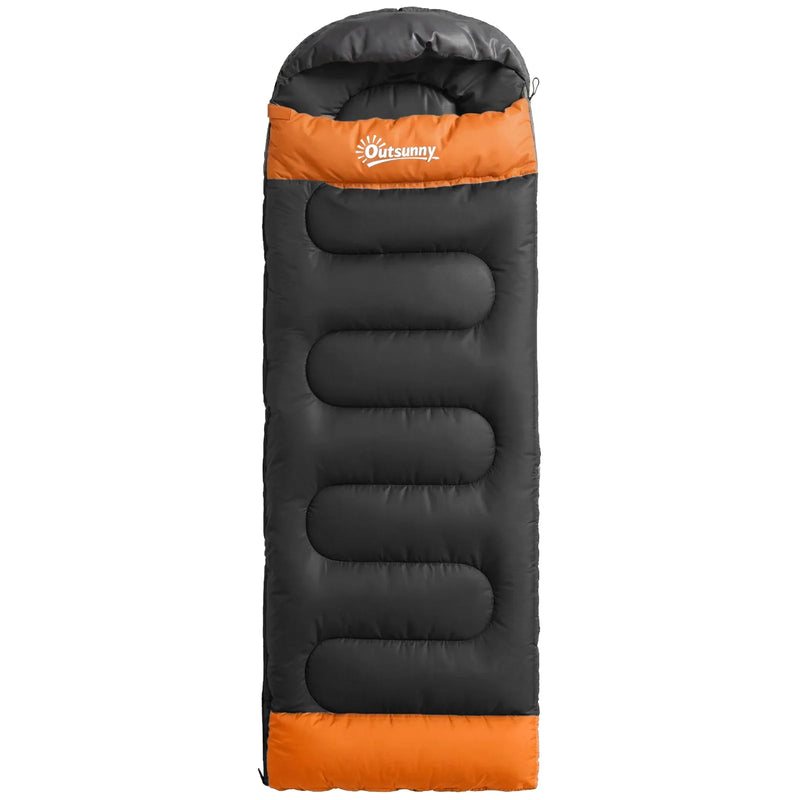 Outsunny Sleeping Bag for Adults, Lightweight & Compact Sleeping Bag, 3 Seasons, Grey