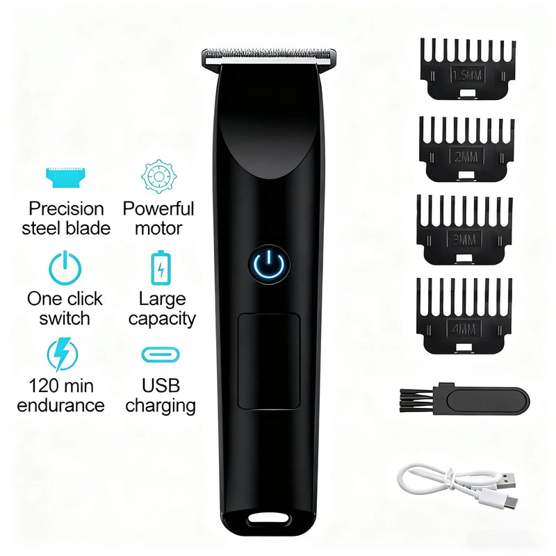 Men Pro Electric Hair Clippers Beard Trimmer Cutting Barber Shaving Machine Black (US Logistics For USPS/DHL/Fedex/UPS. No designated logistics accepted，TK/TMEU only For self-pickup）
