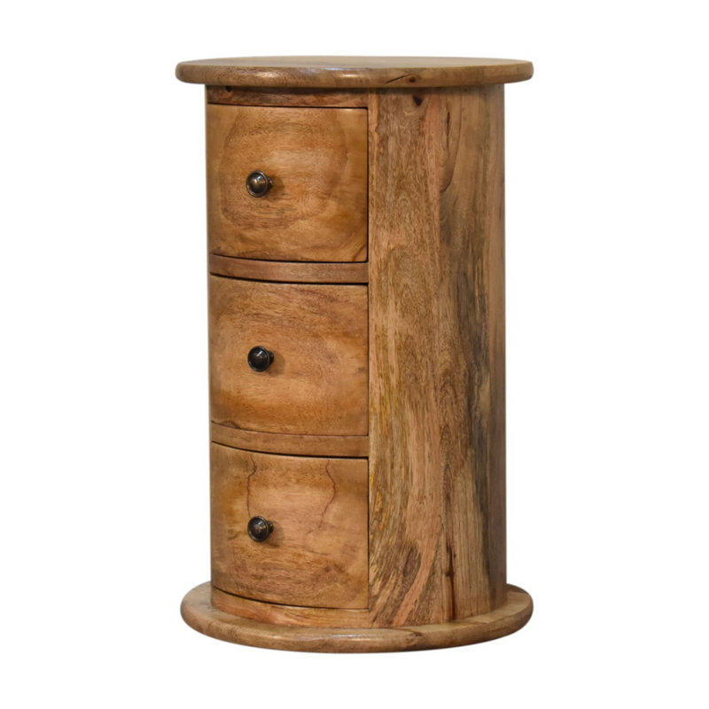 Artisan Furniture Solid Wood Mini Drum Chest