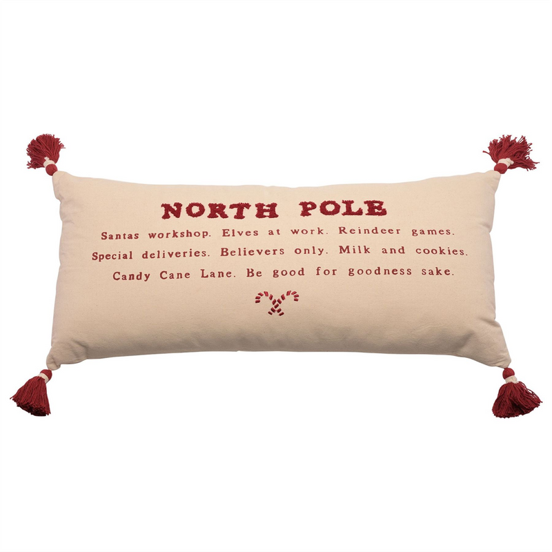North Pole Rectangular Cushion with Tassels