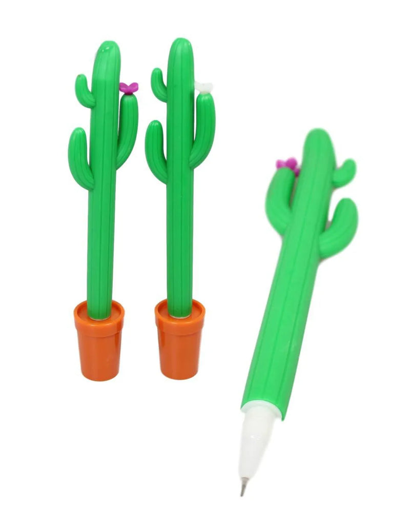 Childrens Pack Of 2 Fun Cactus Pens Writing Stationery