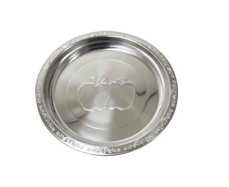 Steel Serving Food Dish Platter Plate Apple Design