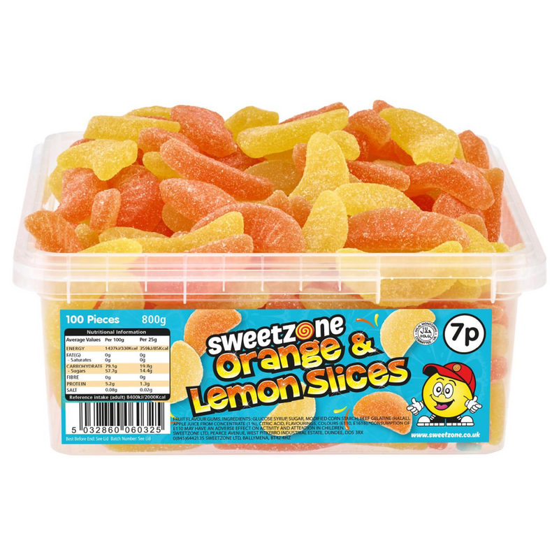 Orange & Lemon Slices 800g Tub Sweets