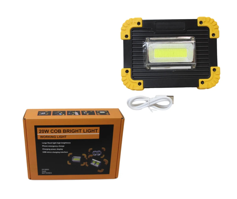 20 Watt Cob Bright Light Outdoor Camping Phone Emergency