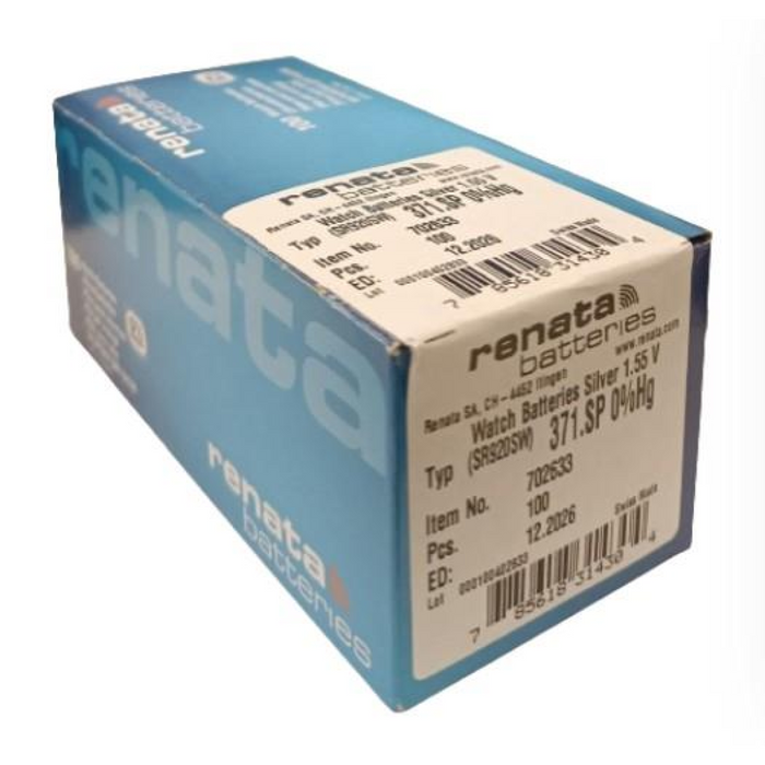 RENATA SP 371 Watch Batteries Pack Of 100
