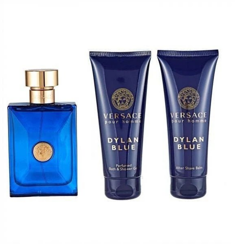 Versace Dylan Blue Gift Set (Eau De Toilette Spray 50ml  Shower Gel 50ml  After Shave Balm 50ml)