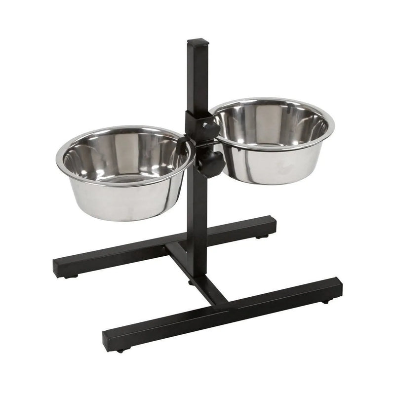 Adjustable Pets Cats Dogs Dinner Stand Tray Large 2Qt