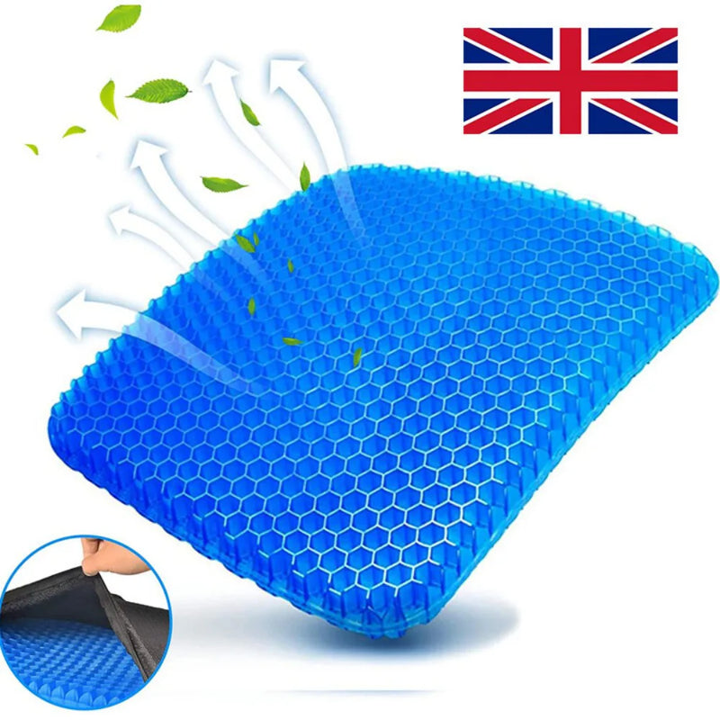 Honeycomb Breathable Gel Seat Cushion Cooling Double Thick Egg Sitting Pad Mat