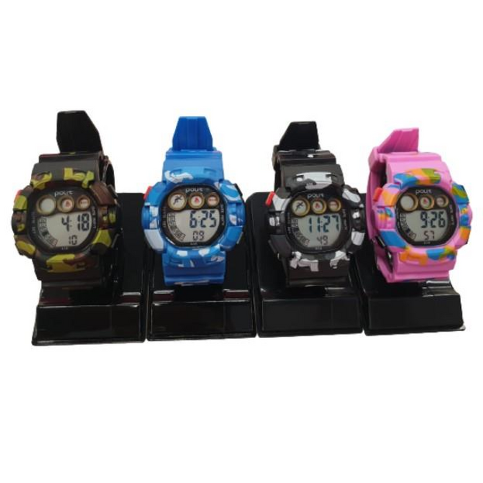 Polit Army Childrens Boys Sports Digital Waterproof Small Face assorted stlyes and colours varied watch