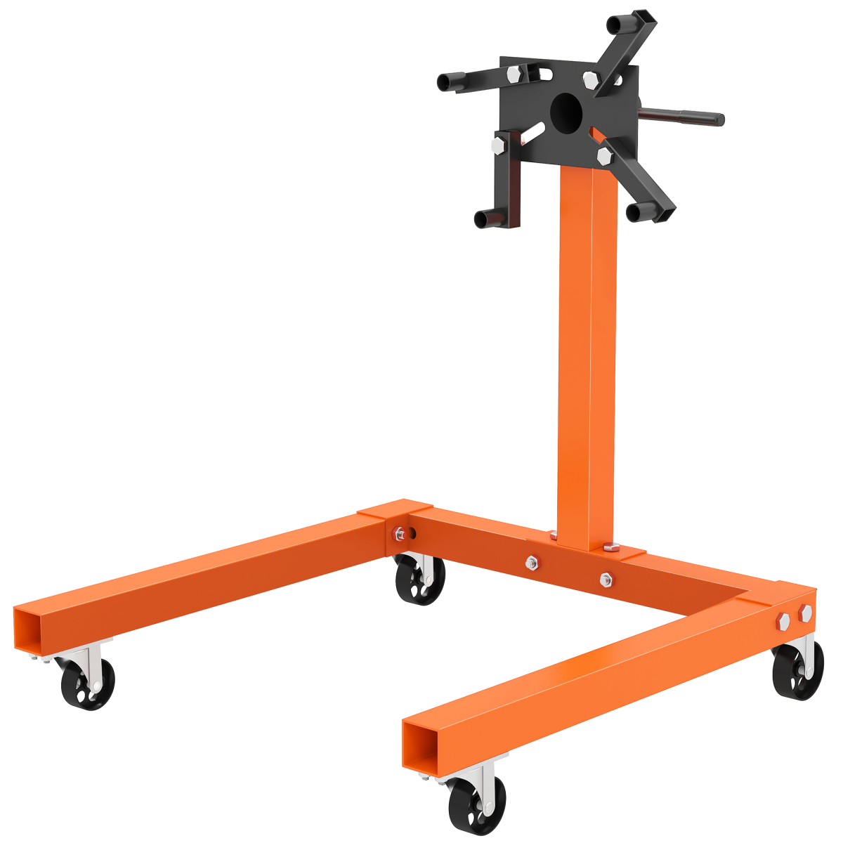 Compressor Rotor Stand HOMCOM 570 kg Rotating Engine Stand with Adjustable Head, Orange — InStock