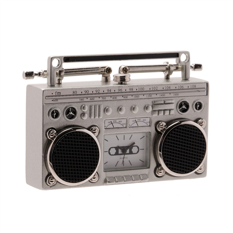 Wm.Widdop Miniature Clock Radio Silver