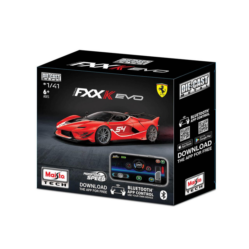 Maisto Mini Metal Die-Cast Bluetooth RC Remote Control Ferrari FXX-K Evo 1/41 Scale