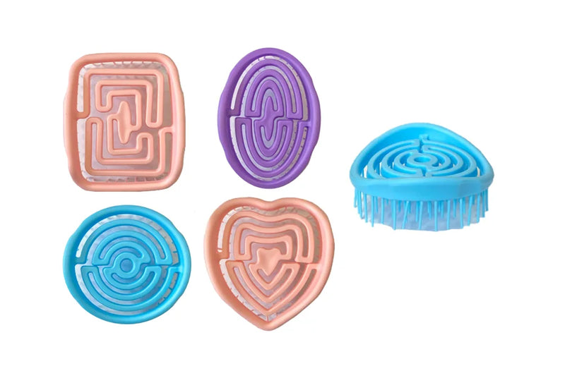 Plastic Mini Detangling Travel Hair Brush Comb Assorted Designs And Colours