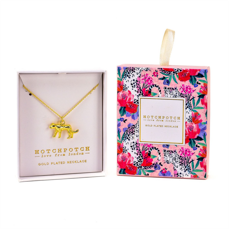 Gold Plated 3D Leopard Necklace