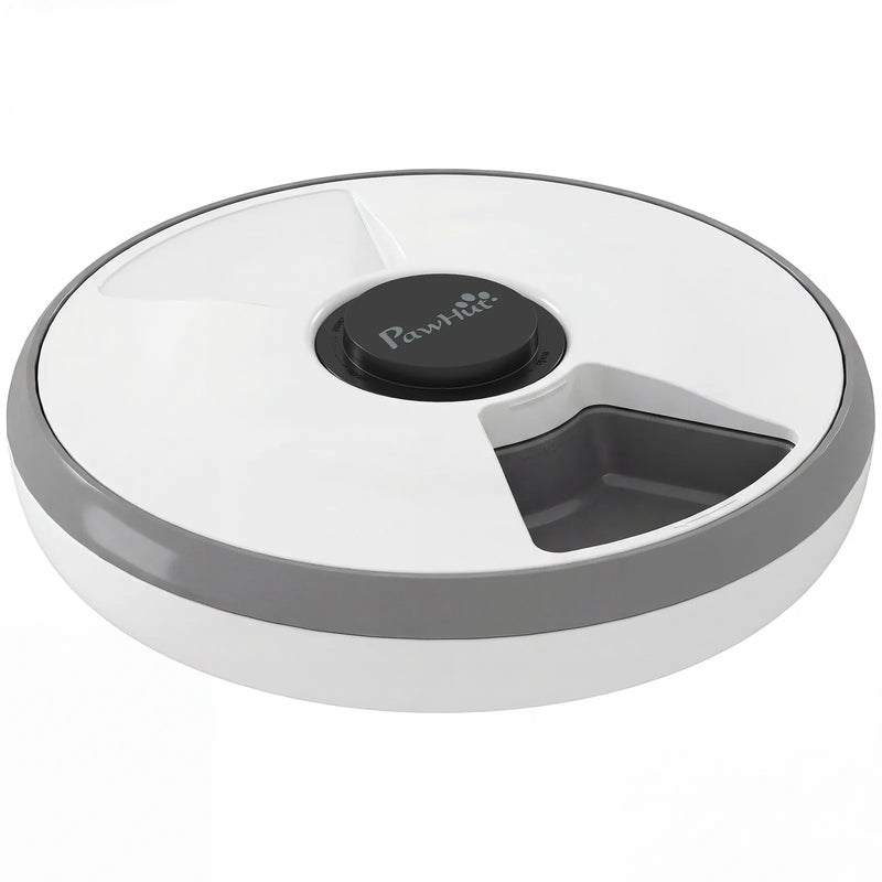 PawHut Automatic Cat Feeder Programmable Timer for Dry Wet Food Cat Food Dispenser with Ice Pack for 6 Meals
