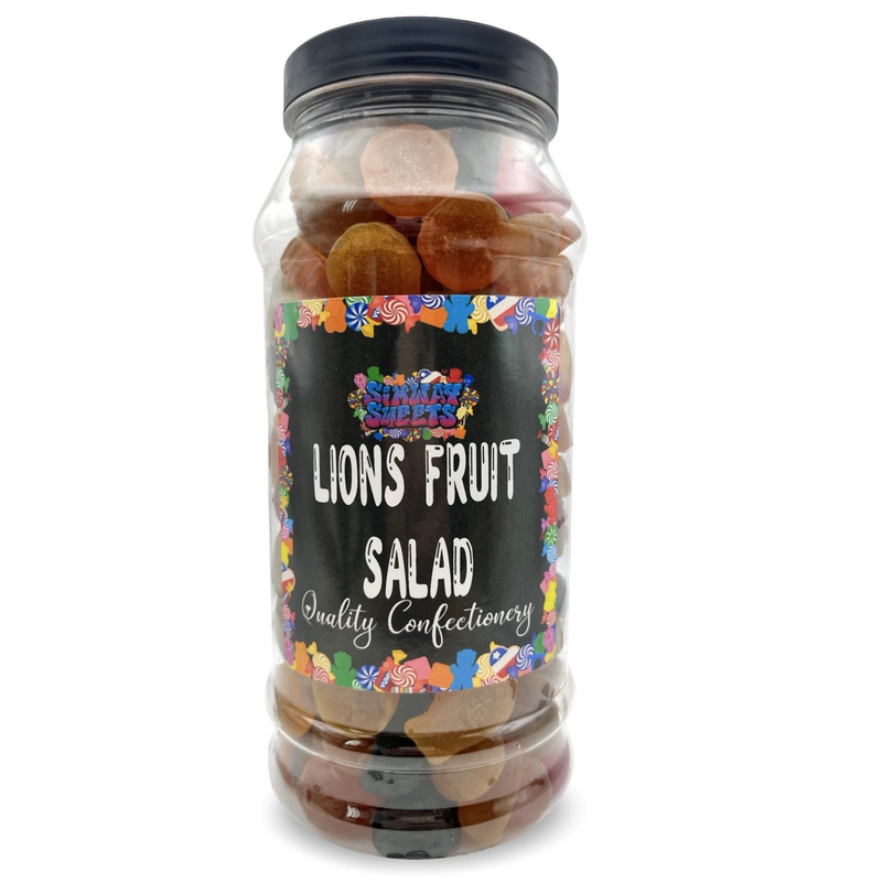 Traditional Lion Fruit Salad Retro Sweets Gift Jar - 795g