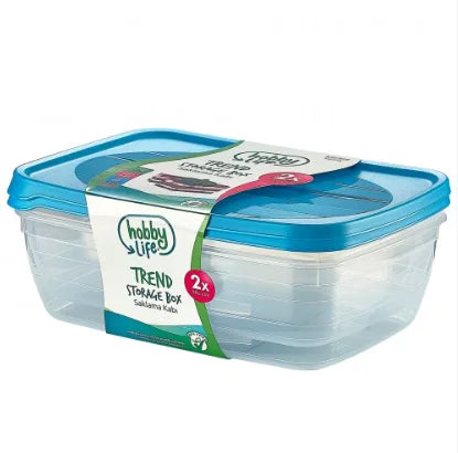 Hobby 2 Piece Trend Rectangular Food Saver – 3 Lt