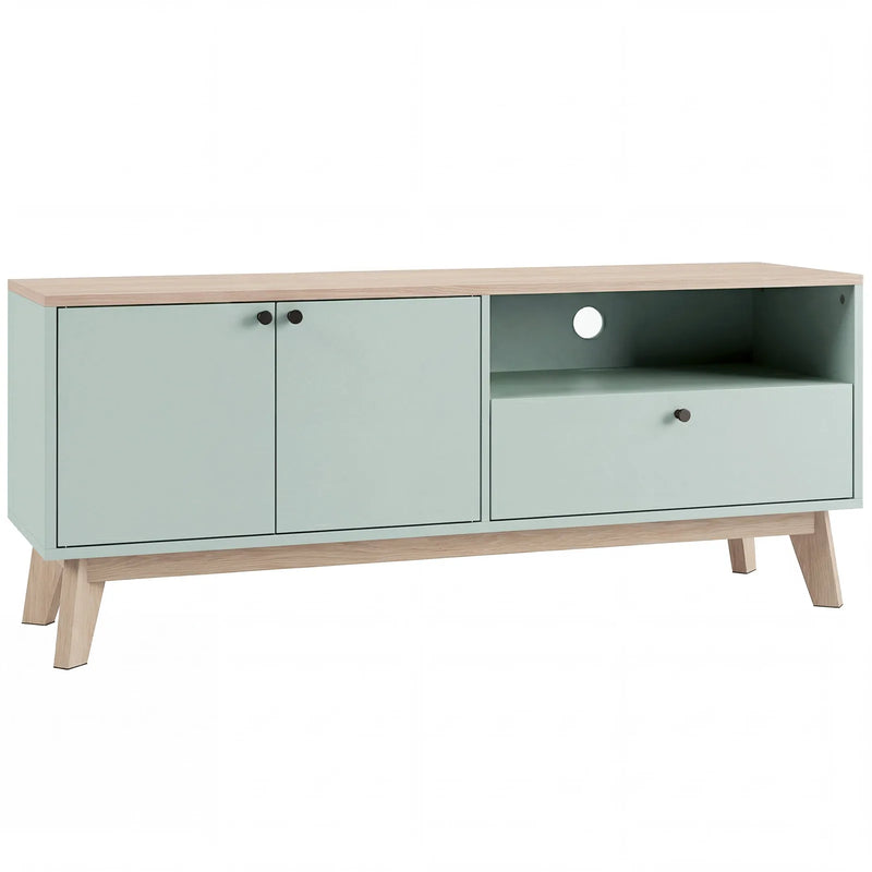 HOMCOM TV Stand Cabinet for Television up to 36 Inch, Modern TV Unit with 2 Doors, Entertainment Center with Adjustable Shelf