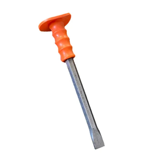 Large Manual Flat Tip Chisel With Rubber Grip