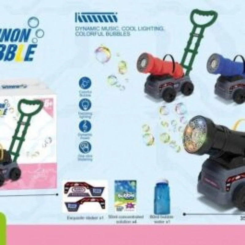 Electric Cannon Bubble Maker Pushable