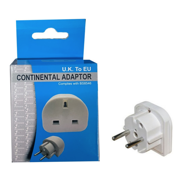 PowerPlus Continental Travel Adaptor UK - EU