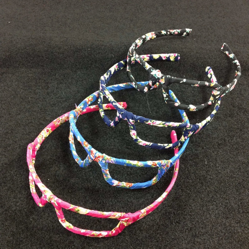 Girls Fancy Fabric Stylish Hair Head Band Glasses Design Assorted Colours