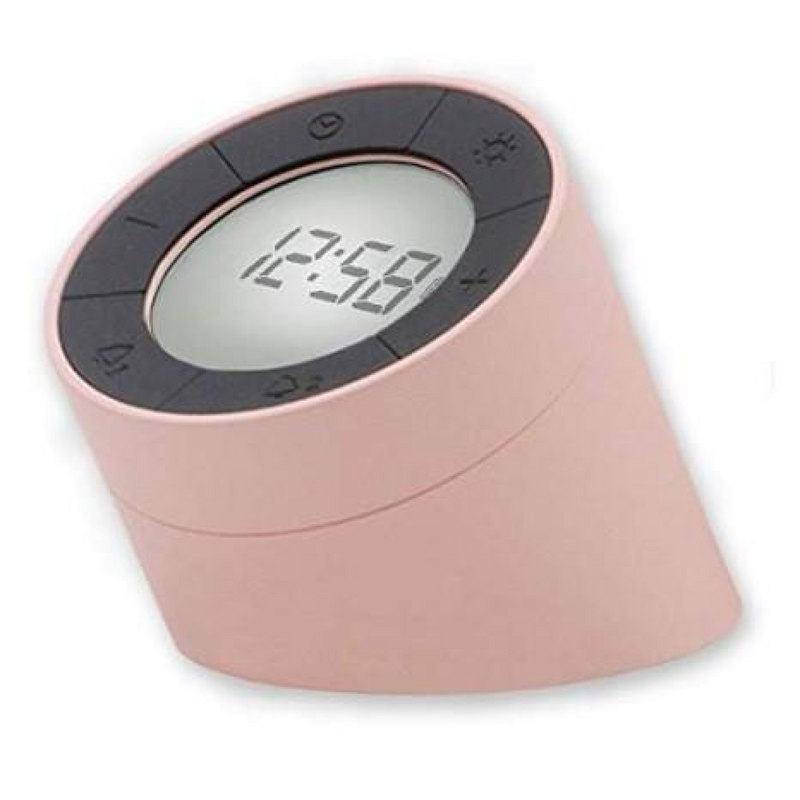 Acctim Jowie Dual Digital Alarm Clock/Nightlight Superbrite with Light Touch Sensor Pink