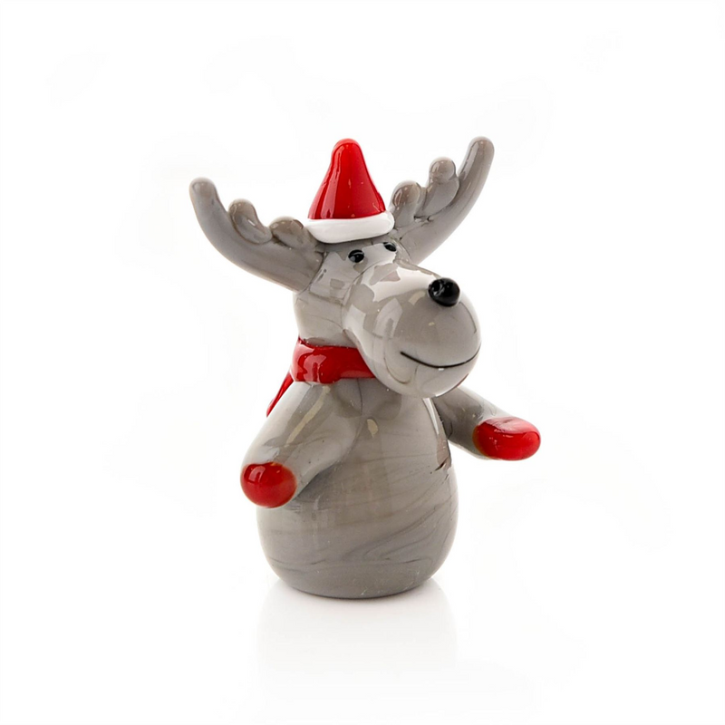 Objets d'Art Reindeer with Red Hat and Scarf - Large